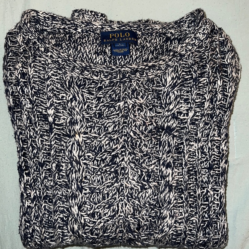 Girls Ralph Lauren knitted sweater Sz: L (12-14) Color: Cream /Black